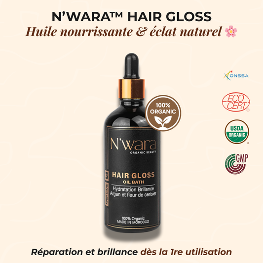 03 Hair Gloss – Huile capillaire 100 % naturelle, brillance et réparation