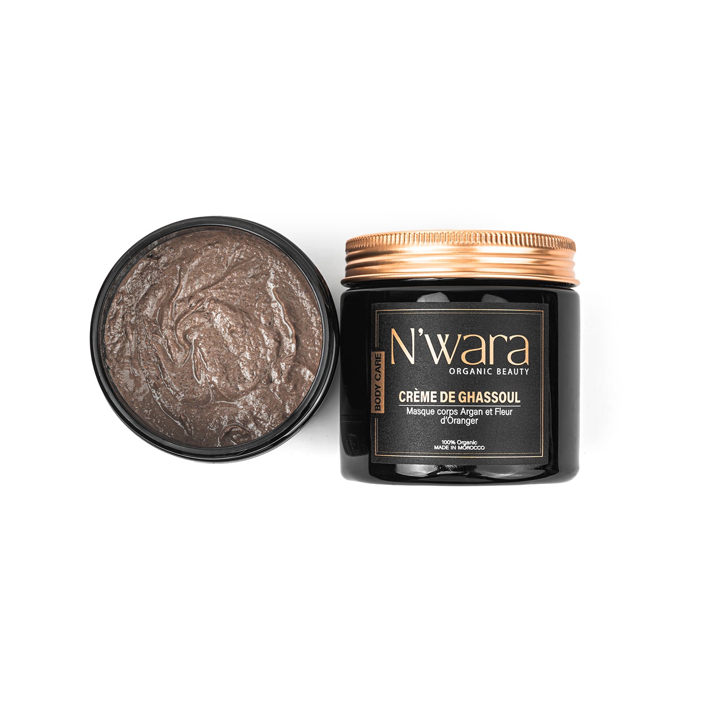 Crème de ghassoul à la fleur d’oranger masque corps