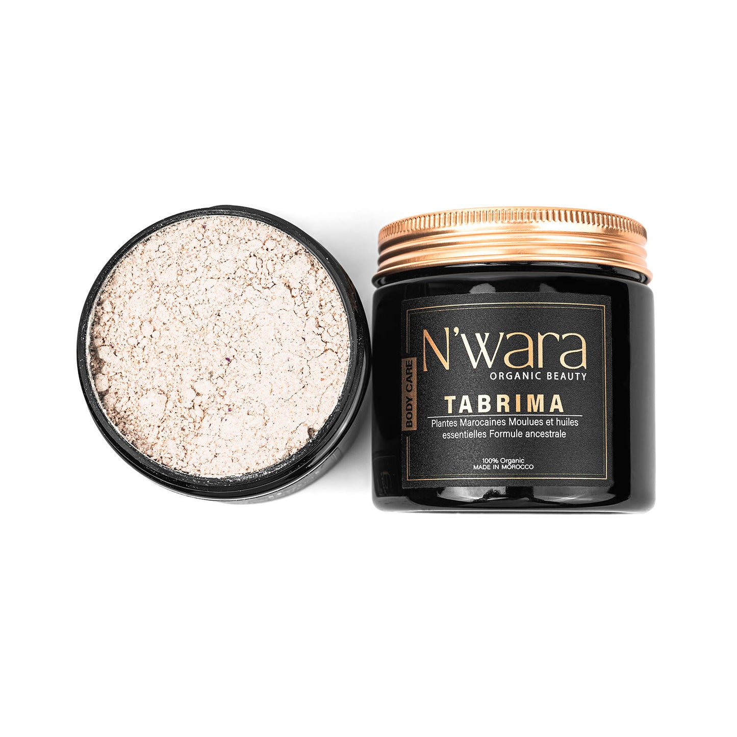 Tabrima de plantes et rose d’amascena moulues